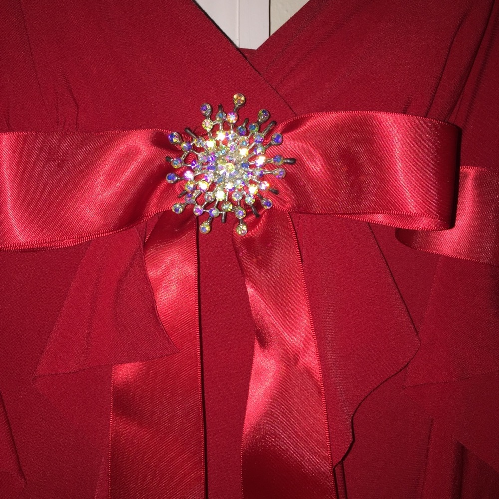 Red Cache Cocktail Dress - Picture 2 of 3